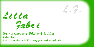 lilla fabri business card